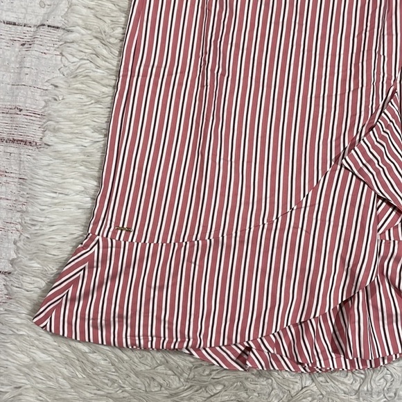 NWT TED BAKER Coryn High Waist Ruffled Striped Pencil Midi Skirt - Picture 7 of 11